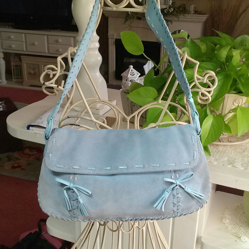 Baby blue satchel
